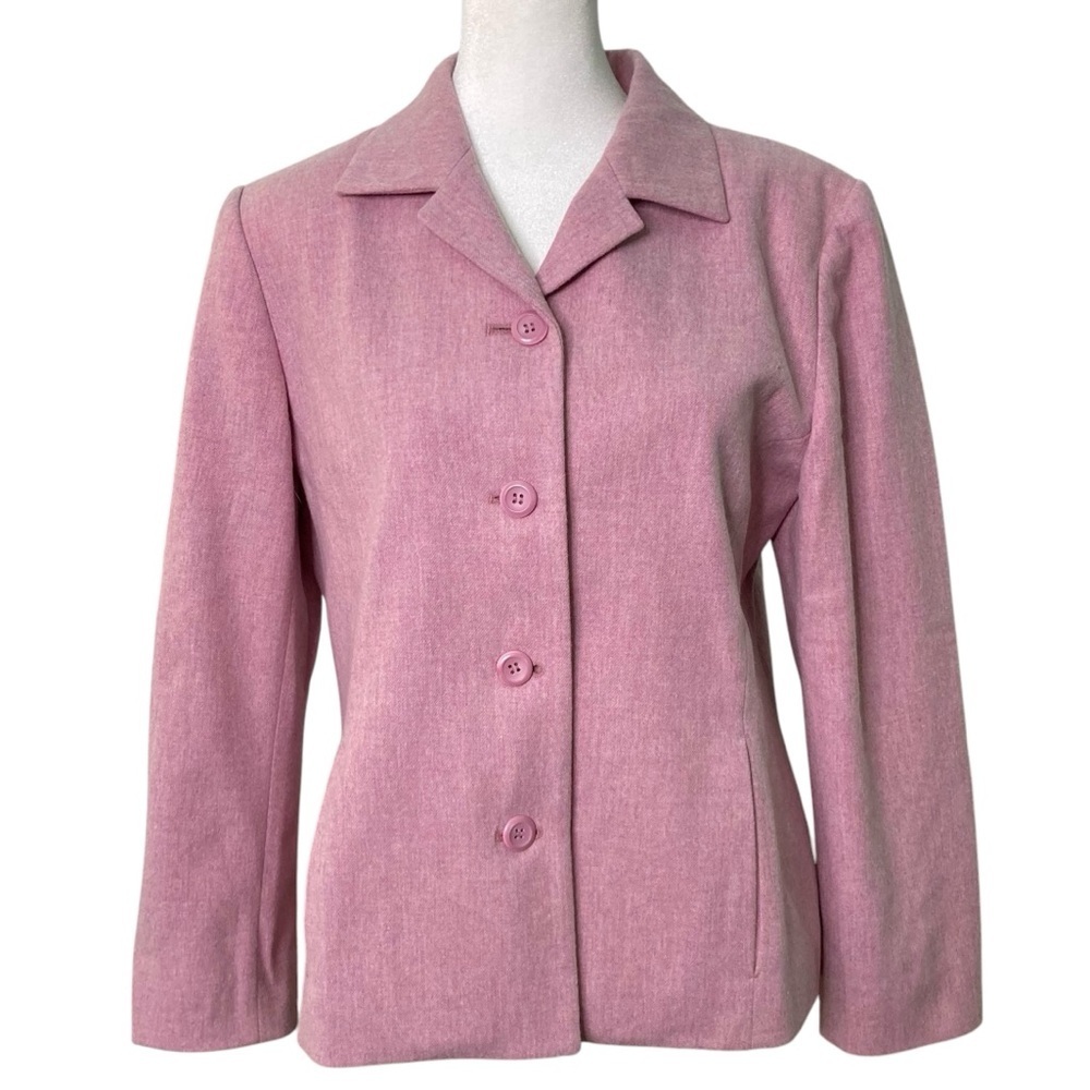 Pendleton Vintage‎ 100% Virgin Wool Blazer Jacket Dusty Rose (Size 8) Petite